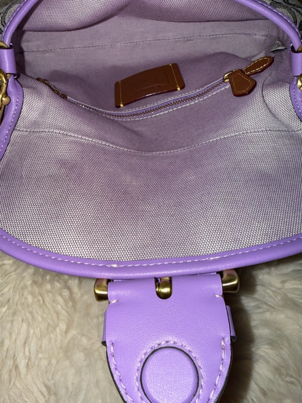 Coach Soho Bag In Signature Jacquard - Brass/Iris - Picture 7 of 8